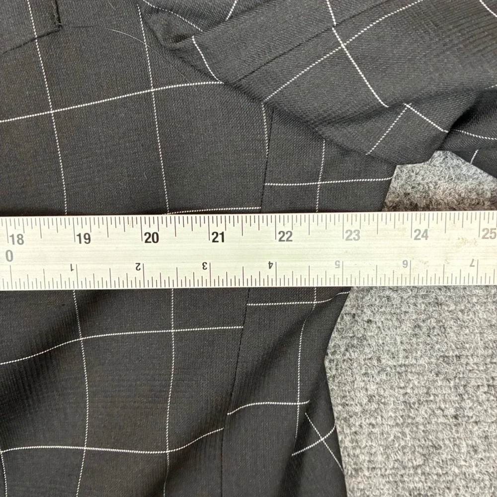Kilburne & Fitch Mens 50L Black Windowpane Check 2 Piece Suit Blazer Trousers